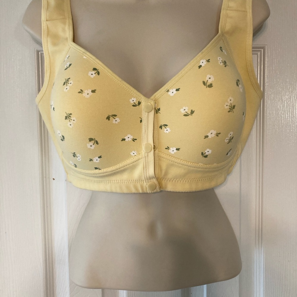 Yellow Floral Women's Bra. New